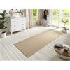 BT Carpet Nature Fineloop - Tappeto da cucina per interni ed esterni, antiscivolo, a pelo corto, effetto lana, per corridoio, cucina, giardino, terrazza, bagno, beige, 80 x 150 cm