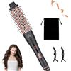 Oskuglin Spazzola Termica per Capelli, 38 mm Spazzola Arricciacapelli Volumizzante, Thermal Brush Ionica 3 in 1, Ferro Arricciacapelli Portatile Rimovibile, Usato Come Lisciare