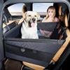 GGW Seggiolino Auto per Cani di Grossa Taglia, Coprisedile Protettivo e Sicuro con Estensione Posteriore, Impermeabile e Resistente per Viaggi (Nero, Taglia L)