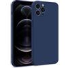 MyGadget Cover per iPhone 12 Pro - Custodia in Silicone Morbido a Doppio Strato - Case con Protezione Fotocamera & Fodera Interna Antigraffio - Blu scuro