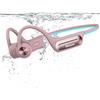 KIM HOST Cuffia Conduzione Ossea per Nuoto, Auricolare Open Ear Bluetooth 5.3 IP68 Impermeabile, Memoria MP3 32G, per Sport, Nuoto, Ciclismo, Corsa (Rosa)