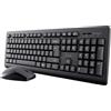 Trust Primo - Set tastiera e mouse wireless QWERTY UK, tasti a basso profilo, resistenti alle fuoriuscite, un ricevitore USB, mouse wireless ambidestro, combo per casa e ufficio, per PC, laptop, Mac