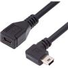 chenyang USB 2.0 Mini USB 5 Pin maschio a femmina 90 gradi cavo di estensione dati ad angolo sinistro, CY-U2-049-LE
