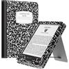 MoKo Custodia per Kindle 6 (11ª gen, 2024/2022), Quaderno Nero | Compatibile con Kindle 10ª/8ª generazione (2019/2016), custodia ultraleggera in PU, Riattivazione/Sospensione automatica