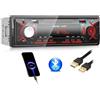 GOHHDL Autoradio Bluetooth 1 DIN, Autoradio supporta FM Radio, AUX/TF, Riproduzione USB e Ricarica, Ingresso Disco Schermo Tempo