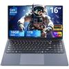 AFFGUOK PC Portatile 16 Pollici con Core i5-8210Y, Laptop 16GB RAM 1TB SSD, Notebook Schermo IPS 1920x1200, Computer Portatile con Tastiera Retroilluminata, Mini-HDMI USB3.0 RJ45 Wi-Fi5 BT5.0 5800mAh