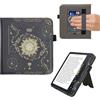 kwmobile Custodia Compatibile con Kobo Libra Colour - Case Custodia Ecopelle Cover con Chiusura Magnetica Autosleep - Sole Tarocchi blu scuro/giallo/nero
