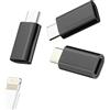 HOYULLI Adattatore Lightning Femmina a USB C Maschio (3Pack)per iPhone 16 15 Pro Max per Apple Lighting Cavo Convertitore per iPad Tipo C Caricatore Adapter Compatibile con Samsung Spina Carica Connettore