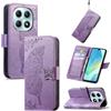 JIUNINE Custodia Protettiva per XIAOMI Redmi Note 15 5G / 4G / Poco M8 5G, Cover Libro PU Pelle Antiurto Portafoglio con Design Farfalle 3D, Slot per Carte, Supporto Stand Regolabile, Viola