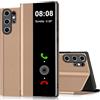Nshkeji Cover per Samsung Galaxy S26 Ultra Custodia Pelle Portafoglio Flip a Libro con Funzione Supporto Clear View Antiurto Caso Protezione Cover Custodia per Samsung S26 Ultra 5G Case