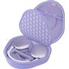 BOVKE Cuffie Custodia con Modalità standby per Apple AirPods Max 2 / Max Cuffie Wireless over-ear, Custodia da Viaggio Protettiva Portatile AirPods Max 2 / Max, tasca in rete per Accessori, PU_Viola