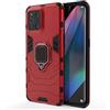 ESTH® Custodia per Oppo Find X3 Pro/Find X3 con 360° Rotante Staffa, [Compatibile con Supporto Magnetico per Auto], Cover Paraurti PC + TPU, Rosso