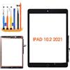 AGCUT Digitizer per iPad 9 2021 Touch Screen per iPad 9th generazione 10.2 2021 A2602 A2603 A2604 A2605 Touchscreen frontale con parte di riparazione (nero con pulsante Home)