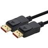 1aTTack.de 2 cavi Displayport 1.4 nero 1m DP da 8 m - trasmette segnali audio e video digitali con una risoluzione fino a 8 K (60 Hz), 5 K (120 Hz), 4K2 K (240 Hz) compatibile verso il basso con 1,3, 1,2, 1,1