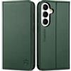 SHIELDON Custodia in Vera Pelle per Galaxy S26 6,3 5G 2026, Verde Notte | Leather Wallet Portafoglio, Blocco RFID, Funzione Supporto, Slot per Schede, Antiurto, Flip Case Protettiva