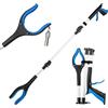 SGAONSN Pinza raccogli oggetti extra lunga da 109cm - Pinza telescopica prendi oggetti per anziani con testa rotante a 360°, ideale per luoghi difficili da raggiungere, design ergonomico, colore blu(1 pezzo)