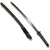 Glac Store Katana Decorativa Giapponese Non Affilata, 100 cm, 900g, con Fodero Decorato, Impugnatura Intrecciata, 3 Colori Disponibili (Nero, Rosso, Blu) (Nero)