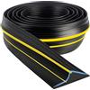 CUPCHID Guarnizione Soglia Porta Garage 3M/12MM,Barriera acqua garage Guarnizione soglia porta garage, gomma resistente alle intemperie Sostituzione sverniciante fai-da-te