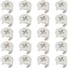 Create idea 20 Pezzi Viti A Camma Per Mobili 110630 Dadi Di Bloccaggio A Camma Eccentrici 14,3 * 9,3 Mm Viti Di Ricambio Compatibile Con IKEA Mobili Argento