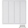 LIRAST 400x400mm Griglie D'Aerazione/Ventilazione in Metallo - Bianca Griglia D'aria con Rete Anti Insetti