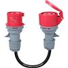 AOHEWEI Adattatore CEE a 5 pin da 32A a 16A, 415V trifase, convertitore da spina CEE a presa da 0,5 metri, cavo per impieghi gravosi da 5 x 2,5 mm², accoppiamento impermeabile IP44 per caricatore EV