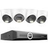 SANNCE Kit Telecamere Videosorveglianza Esterno, 6 MP 8 CH NVR Senza Hard Dis + 4 x 2 K Telecamera PoE, Riconoscimento Intelligente Persone/Veicolo, Visione Notturna Colori 20m, Registrazione audio