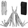 Ecofocet 17 in 1 Pinza Multiuso, Pinza Multifunzione in Acciaio Inox, Pinze Pieghevole, con Apribottiglie, Cacciavite, per Esterno Sopravvivenza Campeggio Emergenza, Regalo Uomo