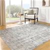 PureCozy Tappeto Salotto Tappeti 120x170cm Grigio Lavabile in Lavatrice Antiscivolo Moderno Astratto Naturale Grande Carpet Cameretta Scendiletto Camera da Letto Ufficio Pelo Corto
