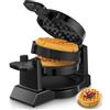 FOHERE Waffle Maker, 1400 W doppio waffle belga 180° Flip, 8 fette in 3 minuti, piastre girevoli e antiaderenti, antigraffio, vassoio antigoccia rimovibile facile da pulire, manico fresco al tatto,