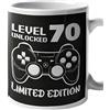 Colorfamily Tazza Compleanno Regalo 70 anni Level Unlocked Limited Edition Mug in ceramica