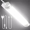BERIXDEEP Plafoniera LED 40cm CCT, 3000K-6500K Tubo LED Esterno con Spina e Colore Regolabile per Credenza, Mobiletto della Cucina, Armadio, Guardaroba, 18W