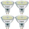 EACLL Lampadine LED GU5.3 bianco freddo, confezione da 4, 6,5 W MR16 equivalenti 60 W alogena, 6400 K 580 lumen, non dimmerabile, illuminazione senza sfarfallio, fascio ampio 120 gradi, AC/DC 12 V