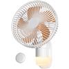 Guffawz Ventilatore da Parete 26 cm con Luce e Telecomando, Silenzioso 30 dB, Flusso d'Aria Potente 5,2 m/s, Timer, Oscillazione 90°, 4 Velocità, Inclinazione 180° per Camera, Ufficio, Camper