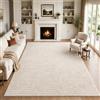 Capslpad Tappeto beige per soggiorno, 160 x 230 cm, lavabile, a pelo corto, antiscivolo, moderno, per soggiorno, camera da letto, ufficio, sala da pranzo