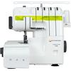 EFFEKTIV - Tagliacuci Overlock Triumphator 1700X, Macchina da Cucire, Filettatura 3/4 con Differenziale, Telaio Interamente Metallo, 14 punti, Infilatura Automatica, Potenza 120W, 1200punti/min, Verde