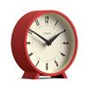 Jones Clocks® Venus Orologio da scrivania | Design moderno a tondo | Rosso | Stile retrò per scaffale, tavolo, camino o comodino