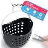 culiclean Cestino per Mollette da Bucato - Porta Mollette Bucato da Esterno - Organizer Senza Mollette - Cestino Mollette per Biancheria - grigio / manico bianco