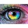 MEIYUDA 5D DIY Diamond Painting Kit Completo Occhio colorato, Diamant Painting Fai-da-te Diamond Painting, Pittura Diamante Strass Ricamo a Punto Croce Painting per Decorazioni Casa 40x30cm