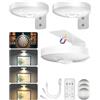 BrightArk Lampade da Parete Ricaricabili con Telecomando per Foto, Luce a Batteria Regolabile in 3 Colori con Timer, Lampada per Quadri, Lampada per Bocce Ricaricabile, Fino a 50 Ore, 3 Confezioni