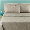 Caleffi Completo Letto Matrimoniale 100% Cotone Morbido - Lenzuolo Sotto con Angoli 180x200x25 cm, Lenzuolo Sopra 240x280 cm, 2 Federe 50x80 cm (Minimal Grey)