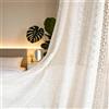 EUBSWA Tende boho all'uncinetto, set da 2 pezzi, in cotone, stile rustico vintage, con nappa, 150 x 160 cm, beige, per soggiorno, camera da letto e esterni (beige-1)