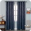 GIRASOLE HOME Coppia Tende Capri Oscuranti Termiche Morbide Motivo Intreccio Argentato 2 Pannelli con Occhielli (Grigio, 140x290cm)