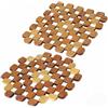 MIJOMA Set di 2 sottobicchieri decorativi da 19,5 cm, in legno, protezione per tavolo e piano di lavoro, 100% legno naturale, flessibili e leggeri, ideali per pentole, padelle, teiere e piatti caldi