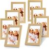 Halinuia 8 Pezzi Cornici 10x15 cm, Portafoto da Parete e da Tavolo, Multiplo Cornici da Muro, Set Appendi Foto Decorazione per Casa Ufficcio Camera Soggiorno