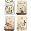 Arquiel Set 4 Strofinacci Cucina, Pasqua Coniglietto Uovo 100% Cotone Canovacci Senza Pelucchi Asciugamani Durevole Riutilizzabili Panni Cucina Decorazione Regali di Vacanza 48 cm x 70 cm