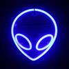 Nordstylee Alien Neon Segni a Led Alien Night Lights per il regalo dei bambini, festa di compleanno, Natale, gioco, ufficio, decorazione da parete per feste, regalo di colore blu
