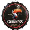 GUINNESS THE 1759 Guinness Targa in metallo con tappo di bottiglia, design tucano (28 cm x 28 cm)