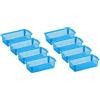 MiraHome set di 8 cestini portaoggetti da 0,7 l 20x10x5,5 cm blu