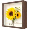 Xinsenke Cornice 3D 22x22cm in legno, profonda 3cm, shadow box riempibile per bouquet da sposa, ricordi, fai da te, foto, oggetti, opere d'arte, decorazione da parete e da tavolo