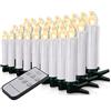 Forever Speed Miafamily, set di candele natalizie con 20 o 60 LED, senza fili, per albero di Natale, con telecomando, Custodia bianca, 20er